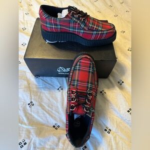 TUK Red Plaid Creepers